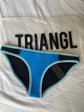 Triangl Blue Neoprene Bikini Bottom